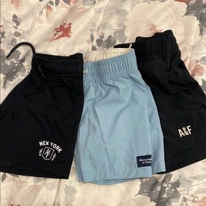 Abercrombie & Fitch Kids' Black and Blue Shorts